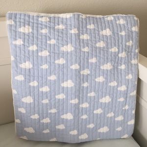 NWT Zara Home pillow case clouds sky baby boy blue